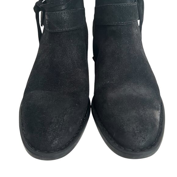 Born Osha Tassle Black Leather Ankle Boots Size 9M - Picture 6 of 14